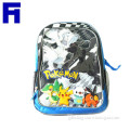 Hot Selling Kids Blue Polyester School Backpack Pokemon Pattern Cool School Bags Campus Backpack